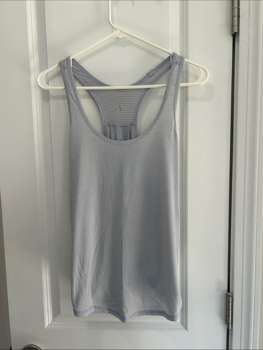 lululemon athletica Pale Blue Ribbed Racerback Tank